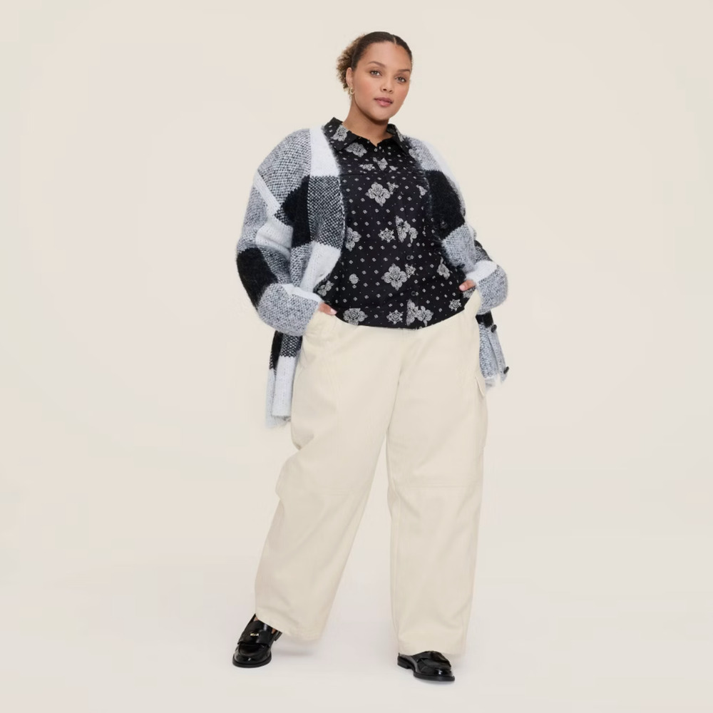 Women's Mid-Rise Barrel Leg Cargo Denim Pants - Woolrich
